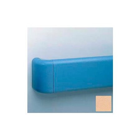 Pawling Vinyl Crash Rail-Type Handrail, Aluminum Retainers, 5-1/2'' High, 12' Long, Toffee BR-500-12-113